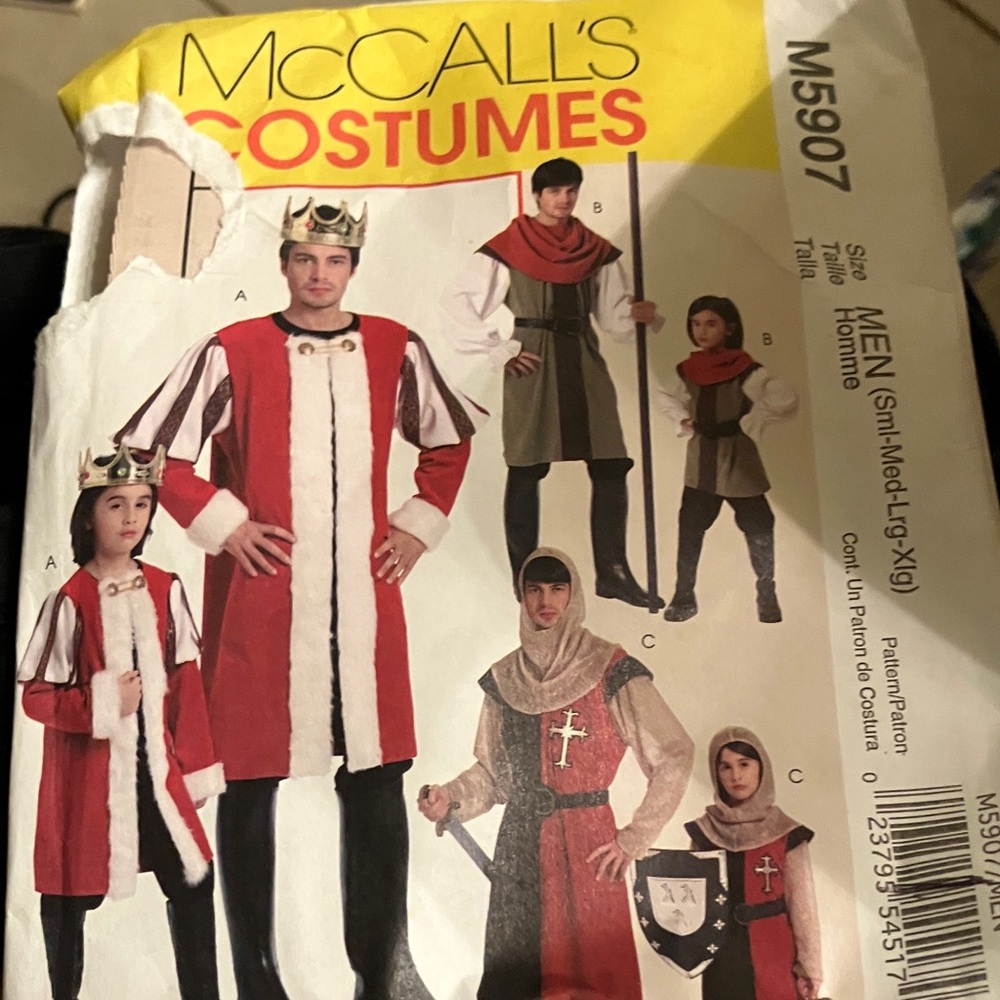 McCall's Red and White Knight Costume for Kids